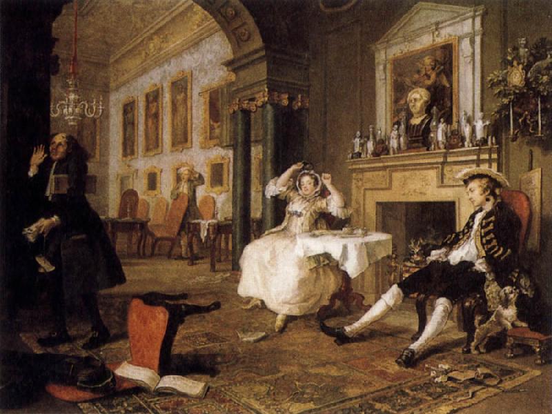 HOGARTH, William Marriage a la Mode:Shortly after the Marriage Germany oil painting art
